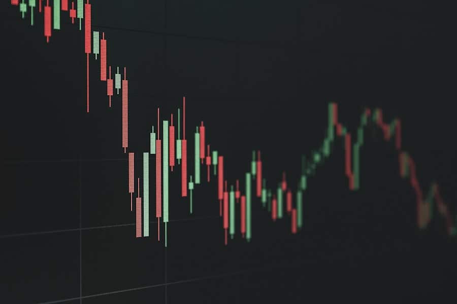 Photo Stock market graph