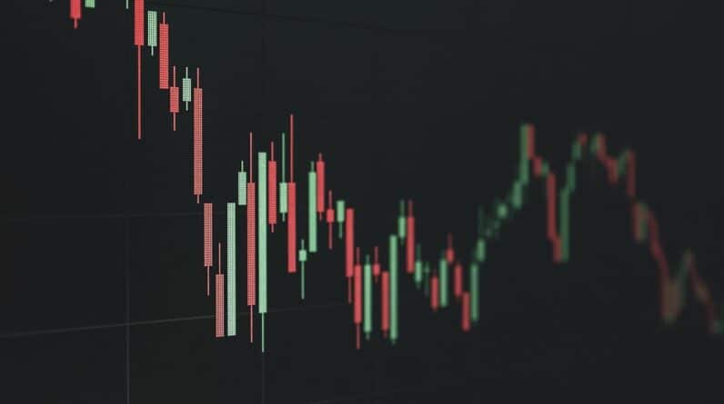 Photo Stock market graph